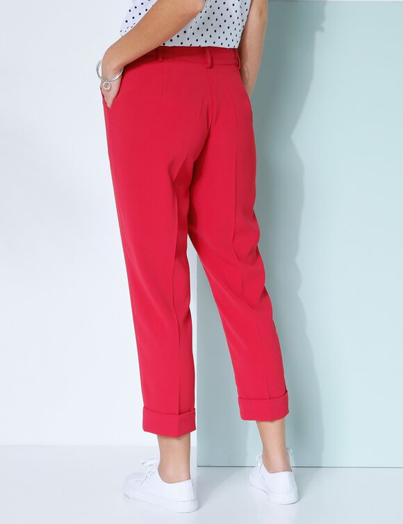 Pantalon 7/8ème fuselé fluide (framboise)