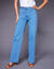 Rechte, ruime jeans, hoge taille (bleached)
