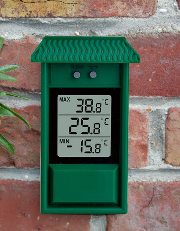 Buitenthermometer in huisjesmodel (groen)