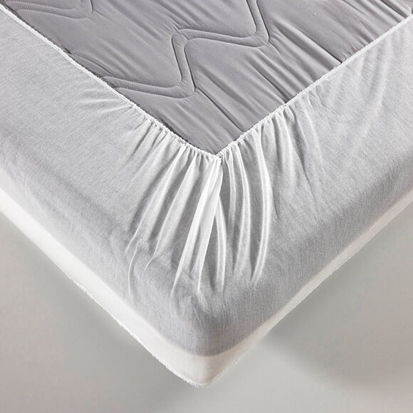 Prot&egrave;ge-matelas microfibre imperm&eacute;able forme housse (blanc)