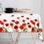 Tafellaken in toile cirée met klaproosprint (rood)