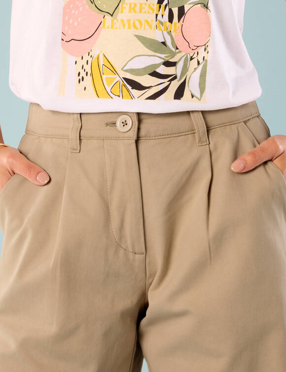 Pantalon coupe large, Spécial Petites (sable)
