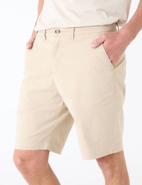 Bermuda chino uni (beige)