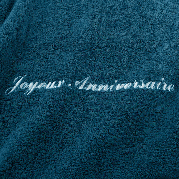Collection serviettes de bain personnalisables confort moelleux (bleu paon)