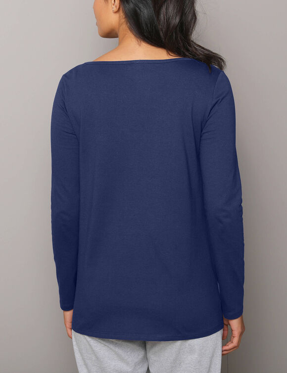 T-shirt de pyjama manches longues imprim&eacute; Estrella  (marine)