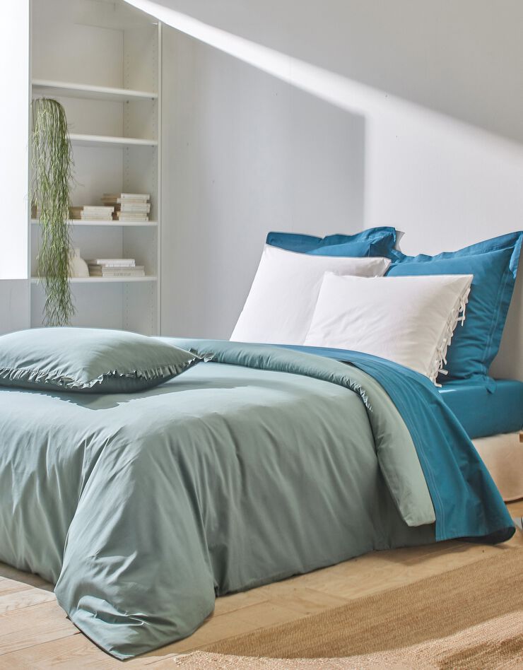 Linge de lit uni percale (eucalyptus)