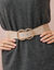 Ceinture élastiquée double boucle (beige)