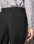 Broek met elastische tailleband en bandplooien - polyester (zwart)