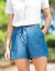 Cargoshort, soepele jeans (stone)