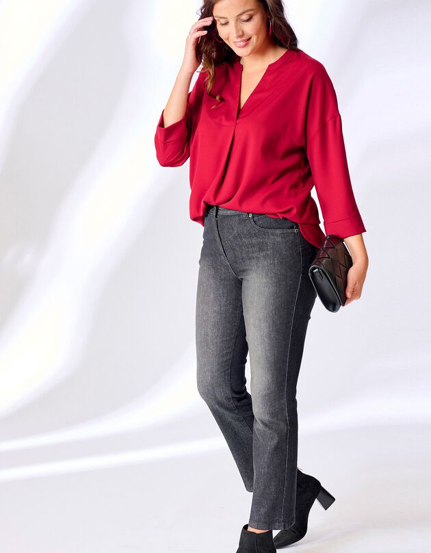 Jean bootcut raccourci - longueur 7/8ème, gris Jean bootcut raccourci - longueur 7/8ème, gris, hi-res