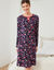 Chemise de nuit courte imprimé fleuri – lot de 2 (marine + rouge)