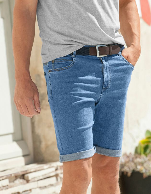 Bermuda in rekbare jeans (bleached)