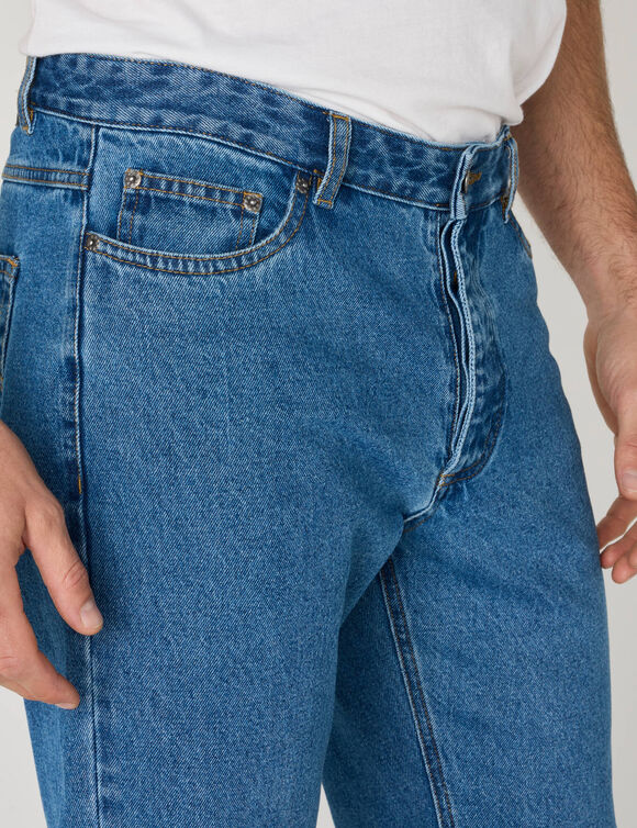 Jean droit basique 100% coton - L28 (stone clair)