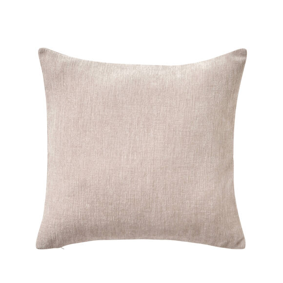 Kussenhoes in chenille - set van 2 (taupe)