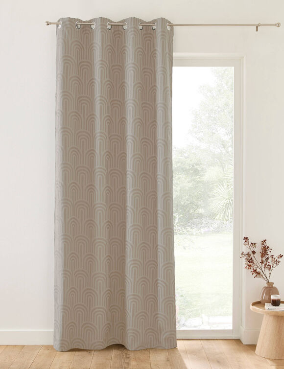Isolerend gordijn met jacquard-motief van bogen (mastiek)