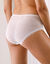 Maxislip met hoge taille in microvezel en rekbare kant Isili - set van 2 (ivoorkleur)