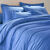 Linge de lit uni coton  (océan)