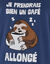 Bigshirt met "caf&eacute; allong&eacute;" print (blauw)