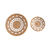 Ronde muurdecoratie - set van 2  (wit/naturel)