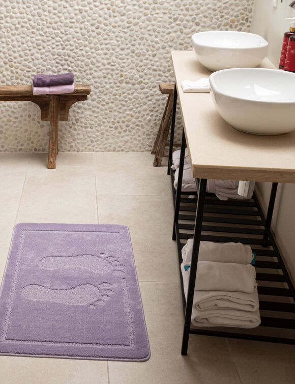Tapis de bain motif fantaisie (lilas)