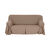Housse bachette coton uni nouettes fauteuil canap&eacute;s (taupe)