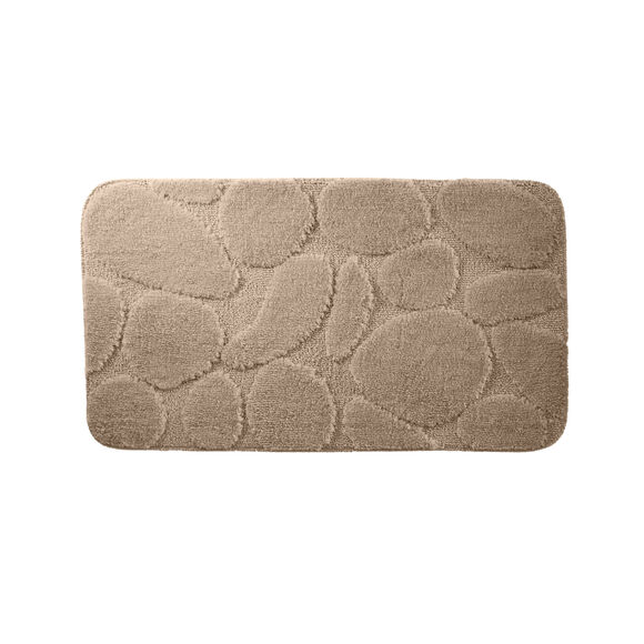 Tapis de bain motif galets (sable)