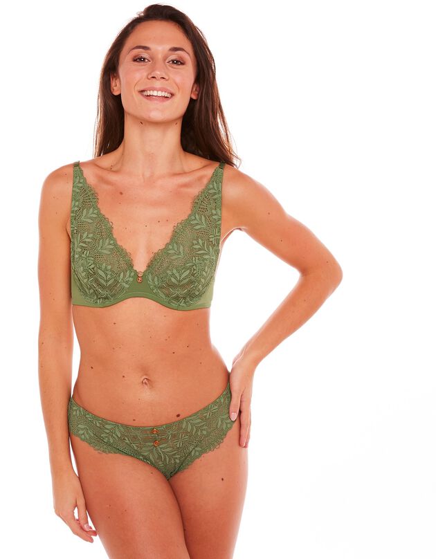 Beha in foulardmodel met beugels 'Olive', kaki Beha in foulardmodel met beugels 'Olive', kaki, hi-res