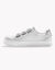 Sneakers met scratchsluiting en pailletten - wit/zilverkleur (wit)