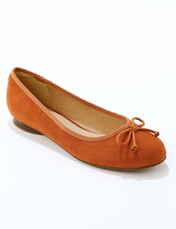 Ballerines plates microfibre (caramel)