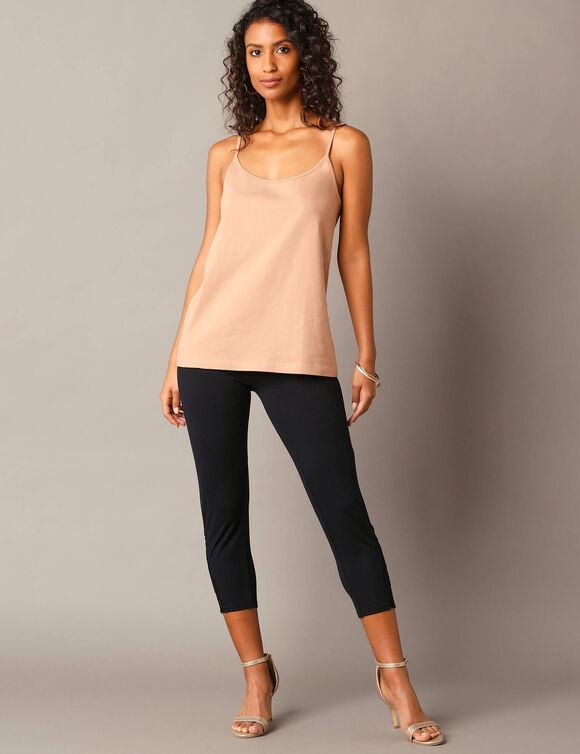 D&eacute;bardeur fines bretelles uni (taupe)