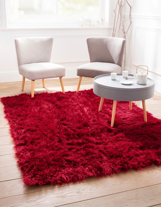Hoogpolig tapijt (rood)