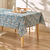 Nappe anti-taches motif fougères (eucalyptus / écru)