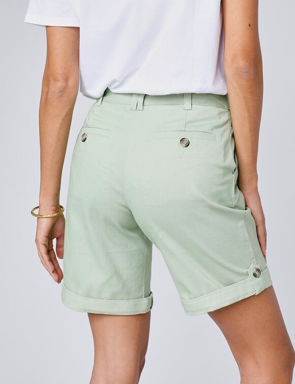 Bermuda uni longueur ajustable (vert clair)