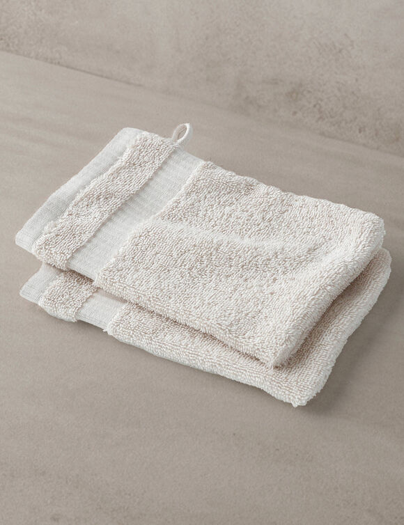Collection serviettes de bain unies - gamme premium 640g/m&sup2; (ivoire)