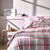 Bedlinnen in flanel Scott, ingeweven motieven (beige)