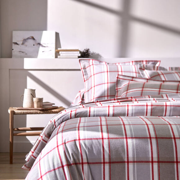 Linge de lit Scott flanelle tissé teint (beige)