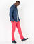 Chemise pressionn&eacute;e manches longues en jean (stone)