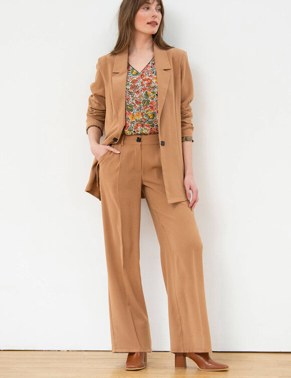 Pantalon large fluide (caramel)
