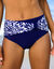 Effen bikinislip met hoge taille - gedrapeerd effect (marine) Effen bikinislip met hoge taille - gedrapeerd effect (marine)