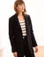 Veste blazer fluide manches longues (noir)