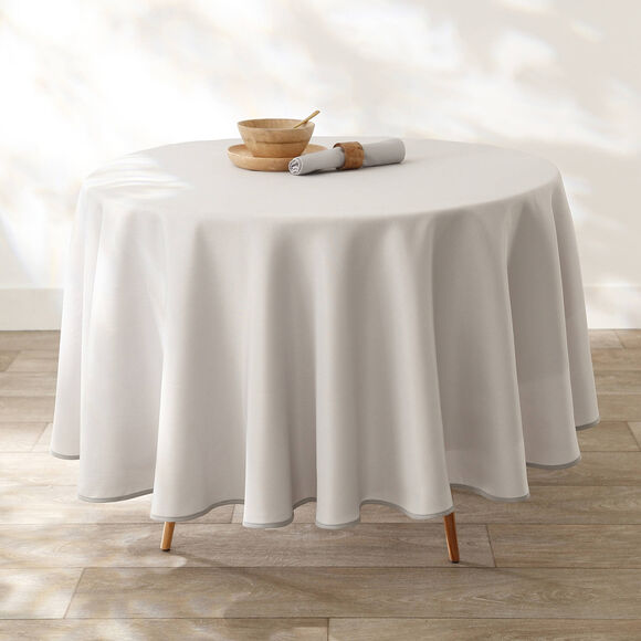 Nappe unie entretien facile (gris perle)