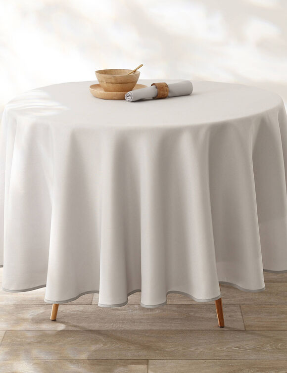 Nappe unie entretien facile (gris perle)