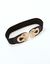 Ceinture élastiquée boucle effet nœud (noir)