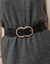 Ceinture élastiquée double boucle (noir)