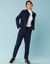 Effen korte blazer, kleine lengtes  (marine)