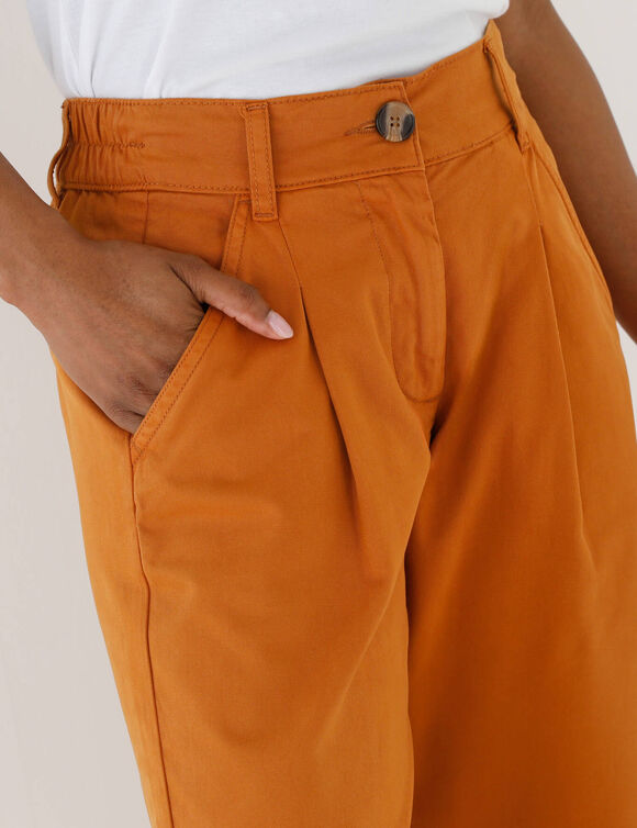 Pantalon &agrave; pinces (caramel)