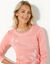 T shirt manches longues imprimé fleuri (corail grisé)