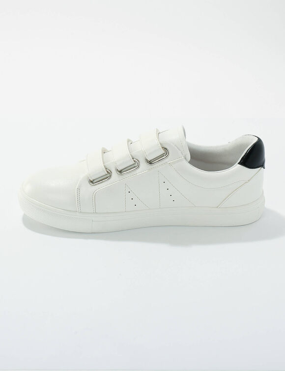 Tennis scratchées (blanc / noir)