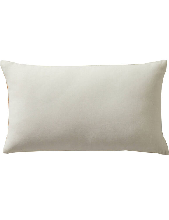 Coussin imprimé géométrique (taupe)