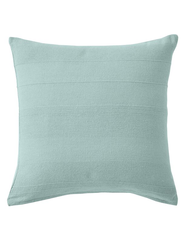 Effen kussenhoes in artisanaal katoenweefsel - set van 2 (celadon)